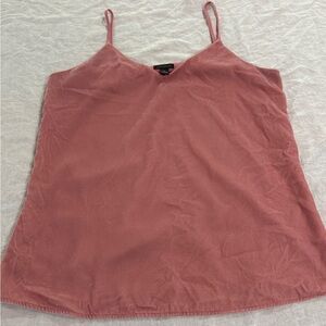 Ann Taylor Blush Velvet Spaghetti Strap Blouse- Small